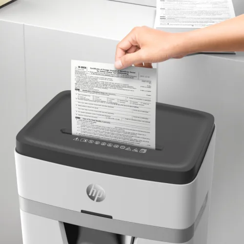 HP OneShred 12MC – 2806 Καταστροφέας εγγράφων με συνδετήρες και καρτών Micro Cross Cut P5 – 12 x A4 – 25L