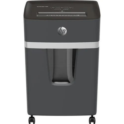 HP ProShredder 10MC – 2812 Επαγγελματικός καταστροφέας εγγράφων με συνδετήρες και καρτών Micro Cross Cut P5 – 10 x A4 – 20L