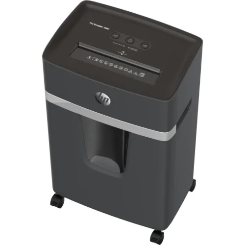 HP ProShredder 10MC – 2812 Επαγγελματικός καταστροφέας εγγράφων με συνδετήρες και καρτών Micro Cross Cut P5 – 10 x A4 – 20L