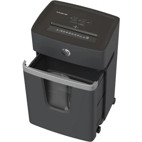 HP ProShredder 10MC – 2812 Επαγγελματικός καταστροφέας εγγράφων με συνδετήρες και καρτών Micro Cross Cut P5 – 10 x A4 – 20L