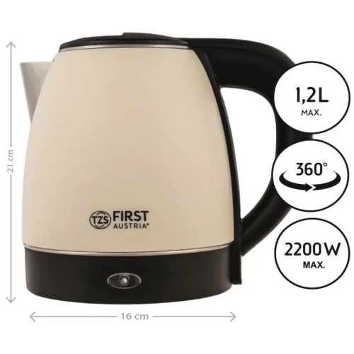 First Austria FA-5407-3-CR Μεταλλικός βραστήρας νερού 1.2 L 2200 W