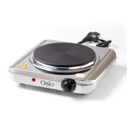 Osio OHP-2418 Μονή ηλεκτρική εστία κουζίνας inox 18.5 cm με θερμοστάτη 1500 W