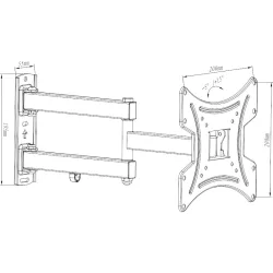 Osio OSMA-1142 Βάση τηλεόρασης 13" – 42" – VESA 200 x 200