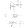 Osio OSM-7865 Τροχήλατη βάση τηλεόρασης 32" – 65" – VESA 600 x 400