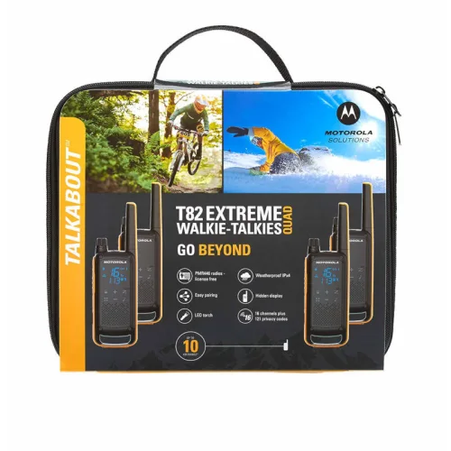 Motorola TALKABOUT T82 EXTREME QUAD PACK Τετράδα αδιάβροχο Walkie Talkie με φακό 10 km