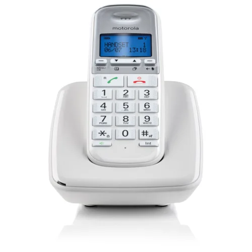 Motorola S3001 WHITE (Ελληνικό Μενού) Ασύρματο τηλέφωνο συμβατό με ακουστικά βαρηκοΐας