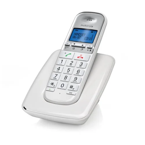 Motorola S3001 WHITE (Ελληνικό Μενού) Ασύρματο τηλέφωνο συμβατό με ακουστικά βαρηκοΐας