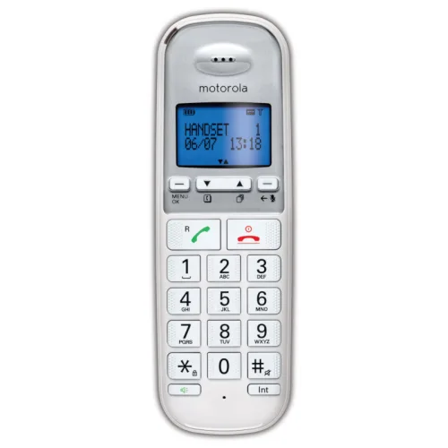 Motorola S3001 WHITE (Ελληνικό Μενού) Ασύρματο τηλέφωνο συμβατό με ακουστικά βαρηκοΐας