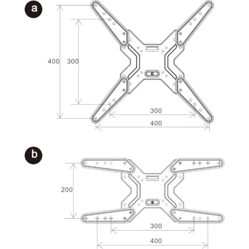 Osio OSM-7836 Βάση τηλεόρασης 17" – 47" VESA 400 x 400