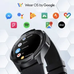 Ticwatch S2 Smartwatch Midnight Black, Google Wear Smartwatch, Εγγύηση Αντιπροσωπείας