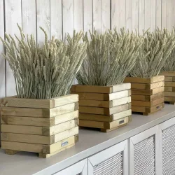 Ξύλινη γλάστρα τετράγωνη Γλάστρα τετράγωνη 28(Y) x 30 x 30εκ.