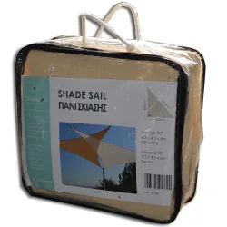 Τρίγωνο πανί σκίασης 230gsm 3,6x3,6x3,6μ. Εκρού