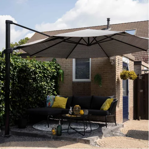 Ομπρέλα Κήπου Ελεύθερου Βραχίονα Nesling Coolfit® Off-White