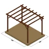 Ξύλινος σκελετός πέργκολας 400 x 400εκ.