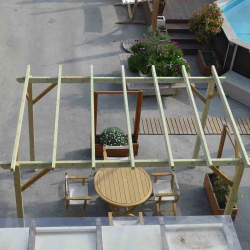 Ξύλινος σκελετός πέργκολας 300 x 500εκ.