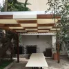 Ξύλινη πέργκολα με τεντόπανο 48,3εκ. - 400 x 600εκ.
