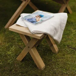 Έπιπλα κήπου Βικτώρια Ξύλινο σκαμπό Βικτώρια