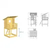 Ξύλινος πύργος Beach Hut με προέκταση Πύργος Beach Hut με ύψος τσουλήθρας 120εκ. και προέκταση