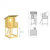 Ξύλινος πύργος Beach Hut Πύργος Beach Hut με ύψος τσουλήθρας 120εκ.