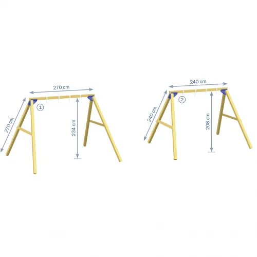 Ξύλινη κούνια Freeswing 240εκ.