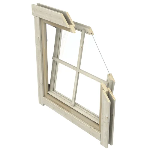 Ξύλινο Παράθυρο Δίφυλλο 28mm με Άνοιγμα  – 129 × 88,2 εκ.