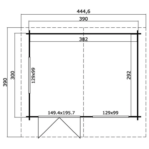 Ξύλινο Σπίτι Νεφέλη 410 x 320εκ.