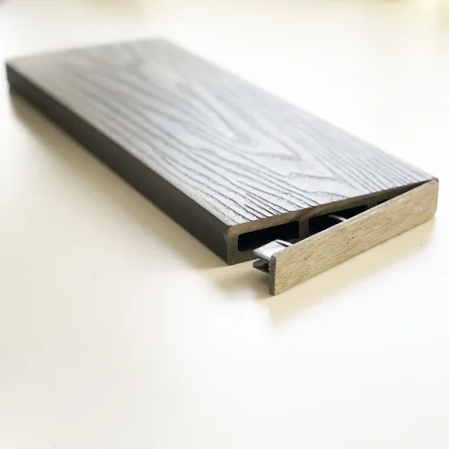 WPC 3D σανίδα περίφραξης 2 x 12 x 360εκ. -γκρι σκούρο