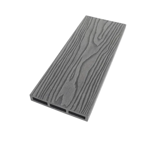 WPC 3D σανίδα περίφραξης 2 x 12 x 360εκ. -γκρι σκούρο