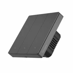 Sonoff Χωνευτός Διακόπτης Τοίχου Wi-Fi για Έλεγχο Φωτισμού με Πλαίσιο, Τρία Πλήκτρα - M5-3C-86
