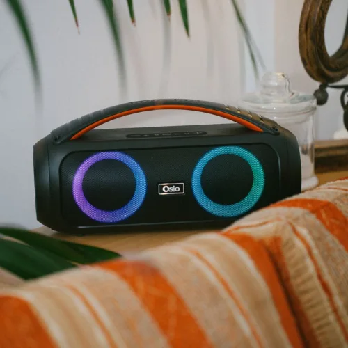 Osio OBT-8010 Φορητό αδιάβροχο ηχείο Bluetooth με USB, LED, AUX, TF, TWS και ενσ. μικρόφωνο – 50 W