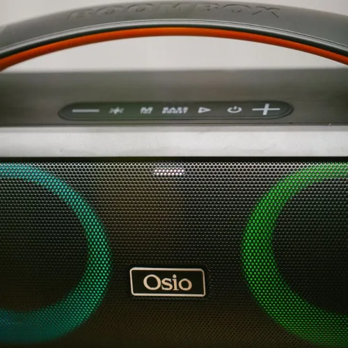 Osio OBT-8010 Φορητό αδιάβροχο ηχείο Bluetooth με USB, LED, AUX, TF, TWS και ενσ. μικρόφωνο – 50 W