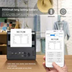 NETUM NT-8003DD Ασύρματος θερμικός εκτυπωτ΄ης 80mm Bluetooth NETUM NT-8003DD Ασύρματος θερμικός εκτυπωτ΄ης 80mm Bluetooth