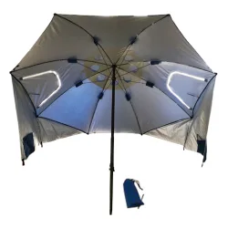 ΟΜΠΡΕΛΑ-ΣΚΗΝΗ ΠΑΡΑΛΙΑΣ ΜΠΛΕ 2,35m ΜΕΤΑΛΛΙΚΗ