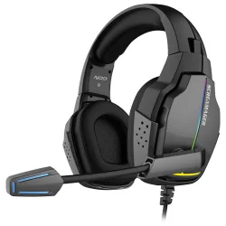 Gaming headset με αναδιπλούμενο μικρόφωνο και rainbow RGB LED φωτισμό.