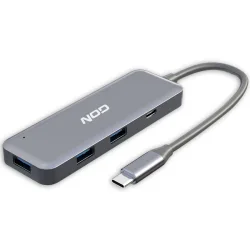 Hybrid USB hub αλουμινίου 4 θυρών / USB 3.2 Gen 1X1, με σύνδεση Type-C.