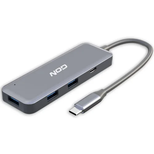 Hybrid USB hub αλουμινίου 4 θυρών / USB 3.2 Gen 1X1, με σύνδεση Type-C.