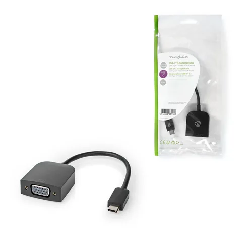 NEDIS Μετατροπέας USB 3.2 Gen 1x1 Type-C αρσ. - VGA θηλ., 0.20m CCGP64852BK02