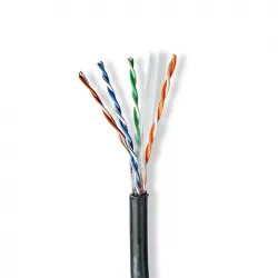 Nedis 233-2336 U/UTP Cat.6 Καλώδιο Δικτύου Ethernet εξωτερικού χώρου χωρίς ακροδέκτες 100m Μαύρο