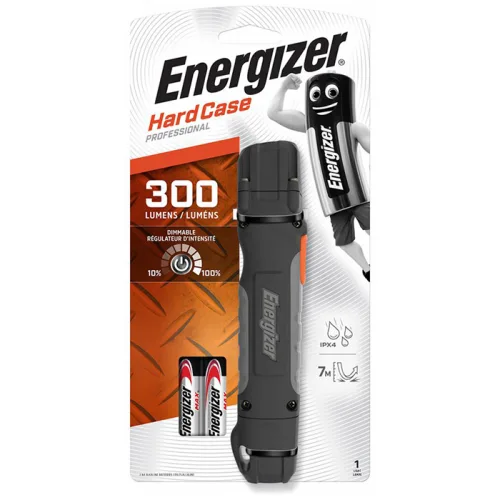 Φακός Energizer Hard Case Professional 2xAA, με 1 LED και φωτεινότητα 300 lumens.