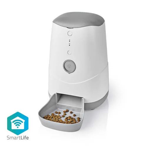 Nedis WIFIPET10CWT Smart Pet Dispenser Αυτόματη Ταΐστρα από Πλαστικό ABS Αργού Ταΐσματος 3.7lt 23cm σε Λευκό Χρώμα