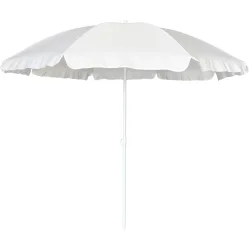 Ομπρέλα Παραλίας 2m 180gsm 8 Ακτίνες 4mm Λευκή