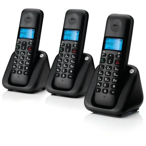 Motorola T303 (Ελληνικό Μενού) Τριπλό ασύρματο τηλέφωνο με ανοιχτή ακρόαση