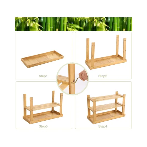 Vasagle Ξύλινη Παπουτσοθήκη με 2 Ράφια και Πάγκο 70 x 28 x 45 cm Χρώματος Καφέ Ανοιχτό  (LBS04N) (VASLBS04N)
