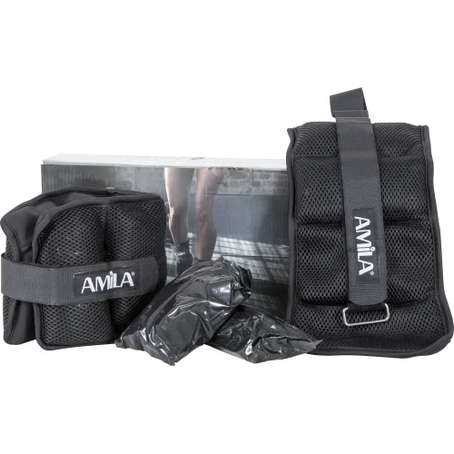Βάρη Άκρων Wrist & Ankle Weights 2x2,50 kg - Μαύρο