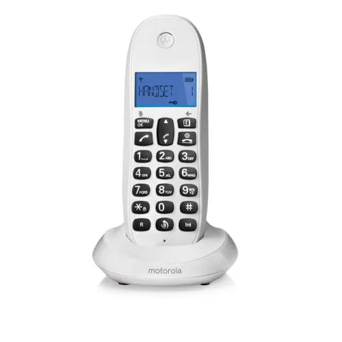 Motorola C1001CB Λευκό (Ελληνικό Μενού) Ασύρματο τηλέφωνο