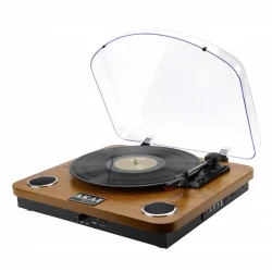 Akai ATT-11BTN Ξύλινο πικάπ με Bluetooth IN / OUT, ενσωματωμένα ηχεία, USB και κάρτα SD για εγγραφή / αναπαραγωγή