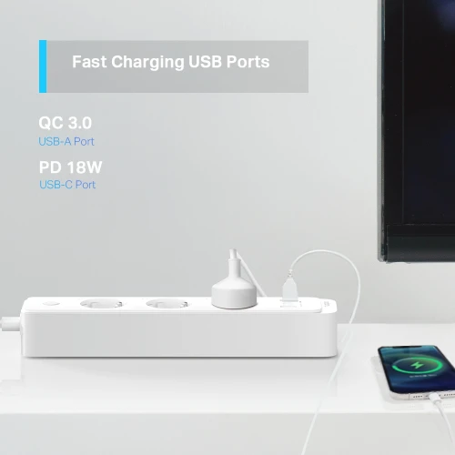 TP-LINK Smart Wi-Fi Πολύπριζο 3 Θέσεων Tapo P300