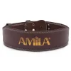 Ζώνη Άρσης Βαρών AMILA Δερμάτινη Καφέ C Quality S
