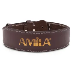 Ζώνη Άρσης Βαρών AMILA Δερμάτινη Καφέ C Quality S