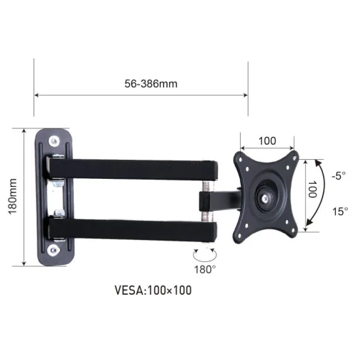 Osio OSM-7832 Βάση τηλεόρασης 10" – 24" VESA 100 x 100